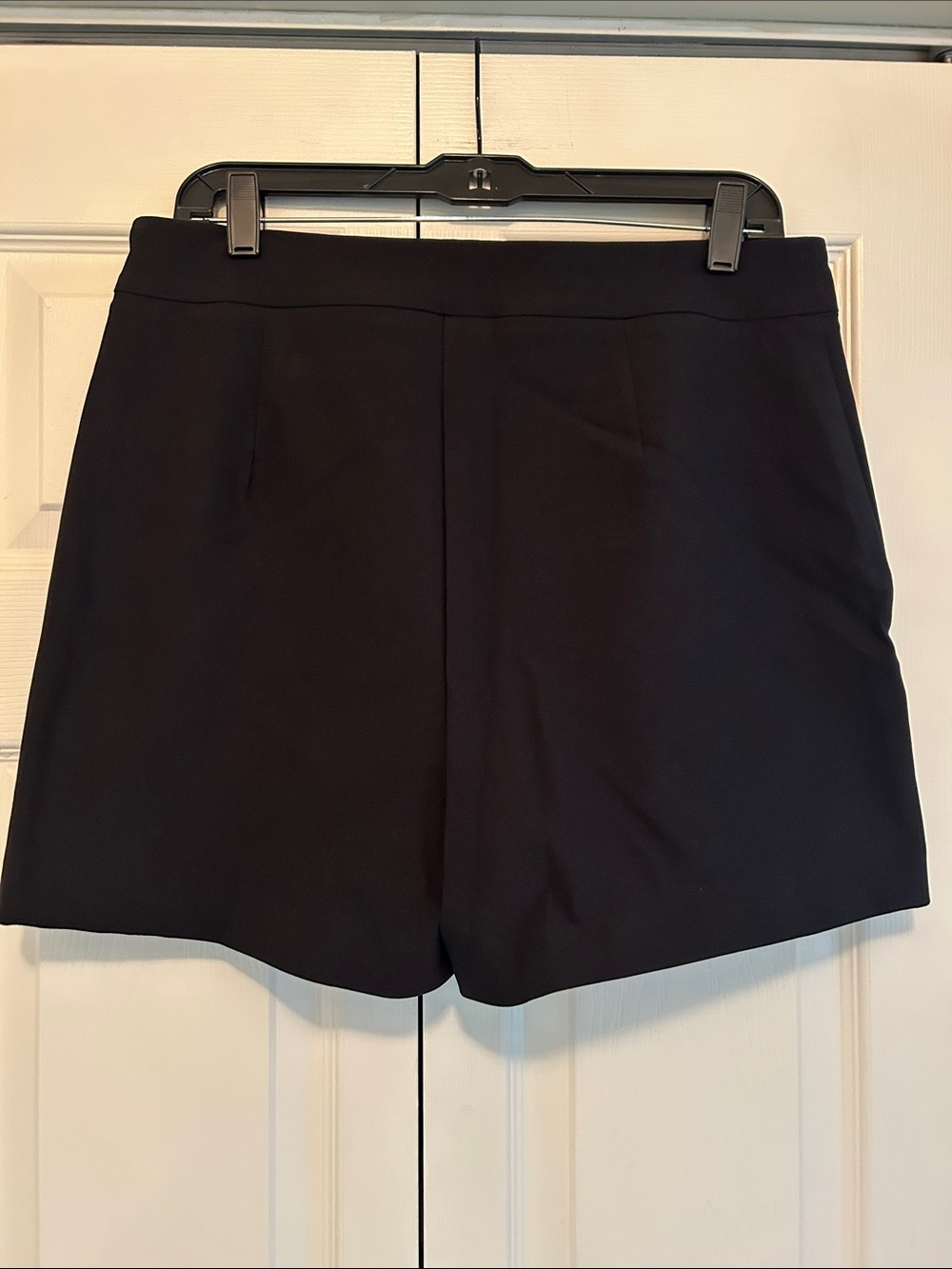 Rachel Zoe Black High-Waist Tailored Shorts with Decorative Buttons - Picture 2 of 5